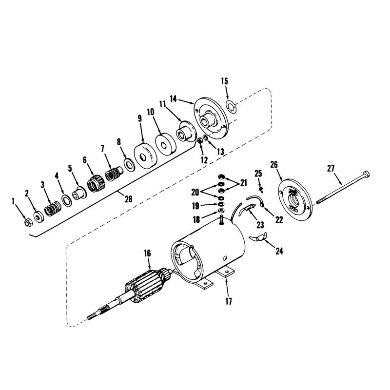 Model 29965 Starter Motor Assembly (electric)