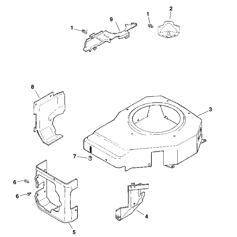 Blower Housing and Baffles Assembly Kohler Model CV15T-41604