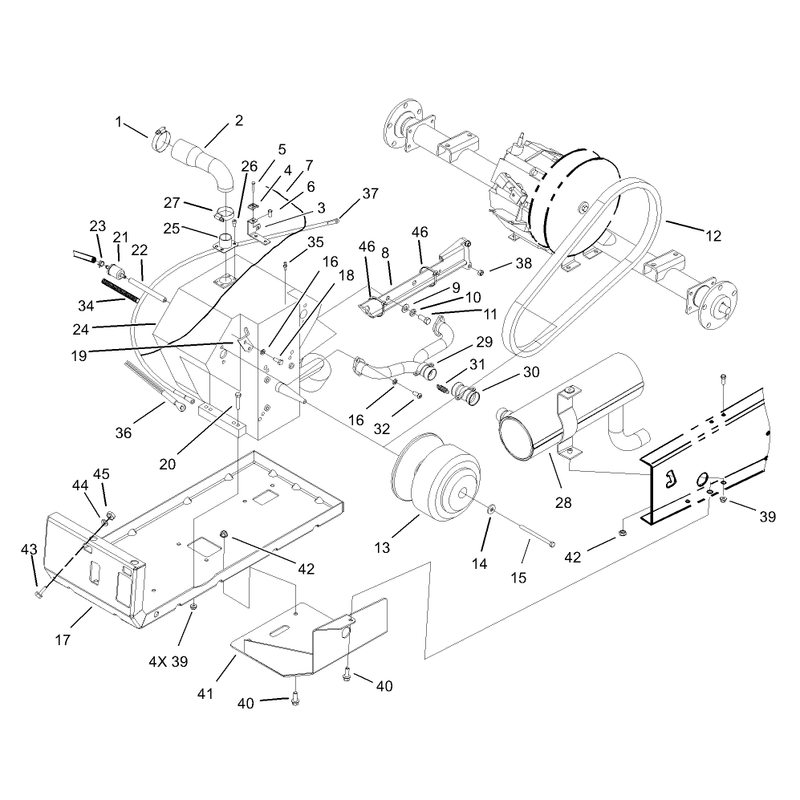Engine and Clutch Assembly