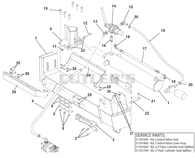 Beam And Hydraulic Cylinder