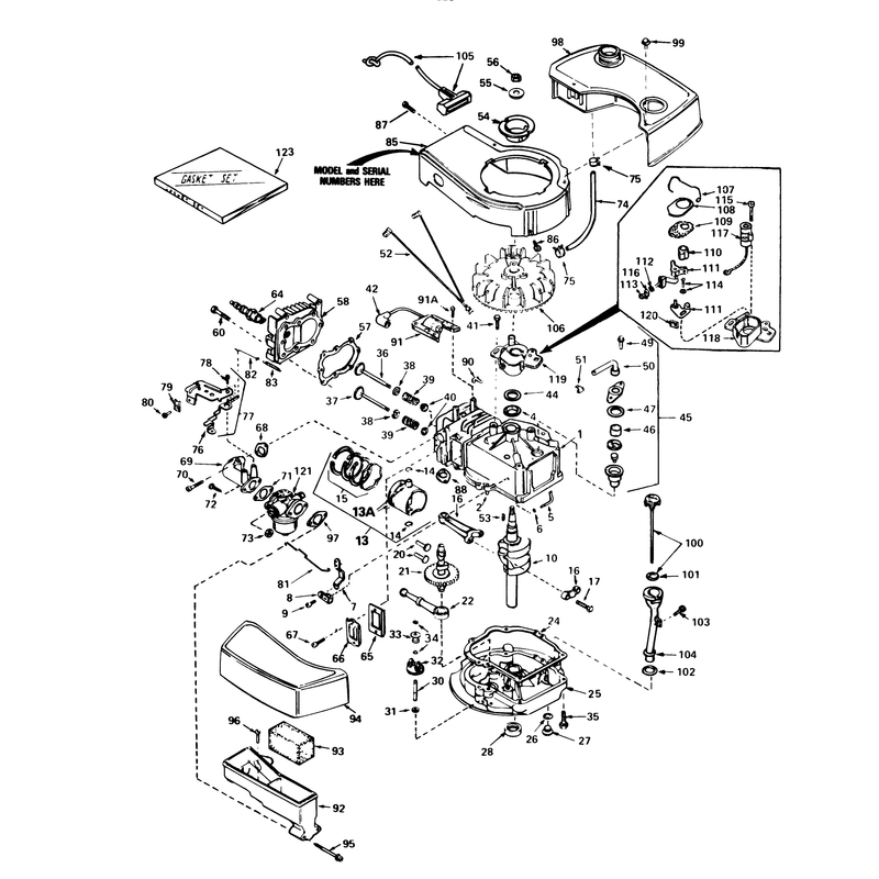 Engine Tecumseh Model No Tnt 100-10056d