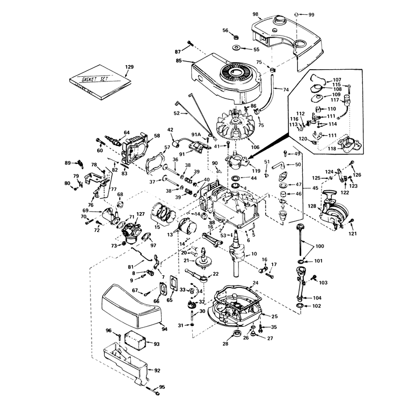 Engine Tecumseh Model No Tnt 100-10055c