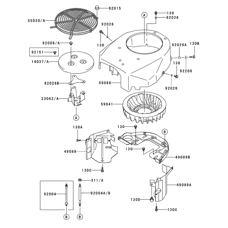 Cooling Equipment Assembly Kawasaki FH500V-ES10