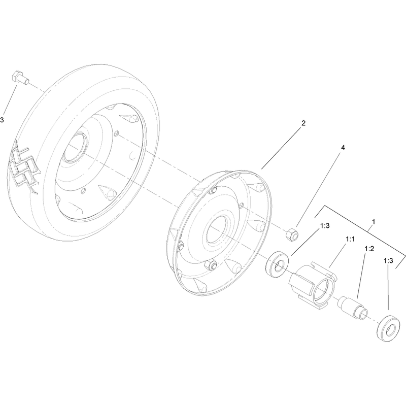 Front Wheel and Tire Assembly