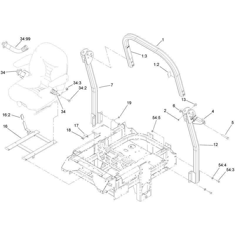 Roll Over Protection System Assembly No108-1097