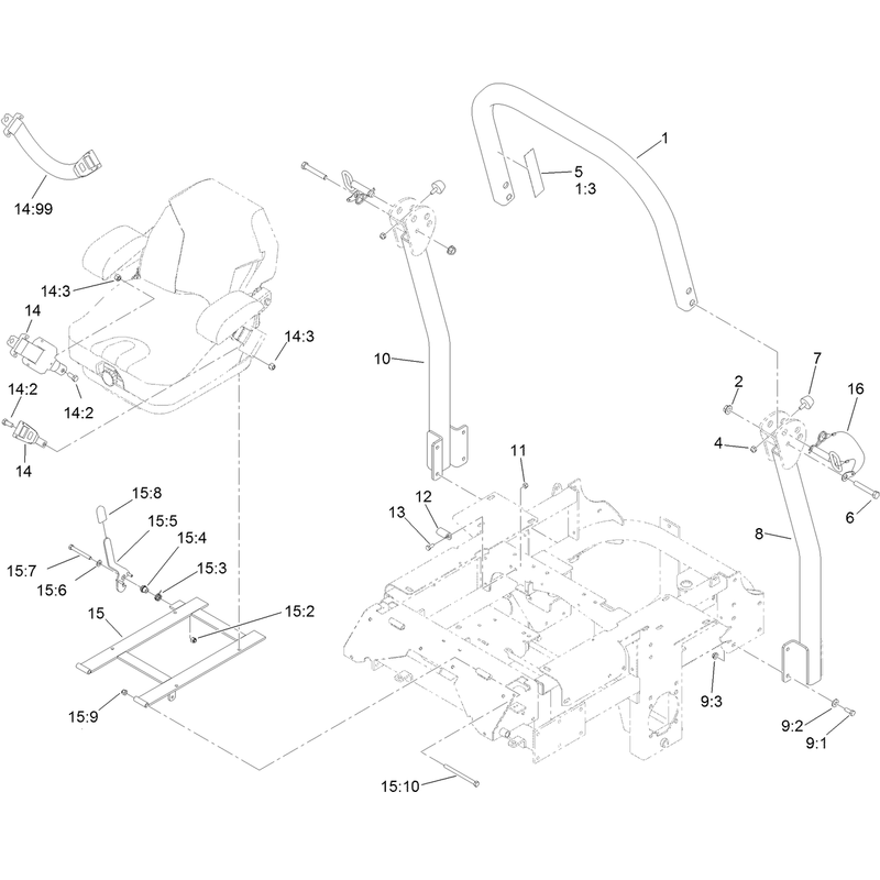 Roll Over Protection System Assembly No 110-0877