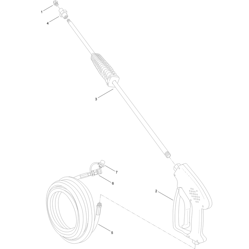 Wash Down Wand Assembly No. 127-0991