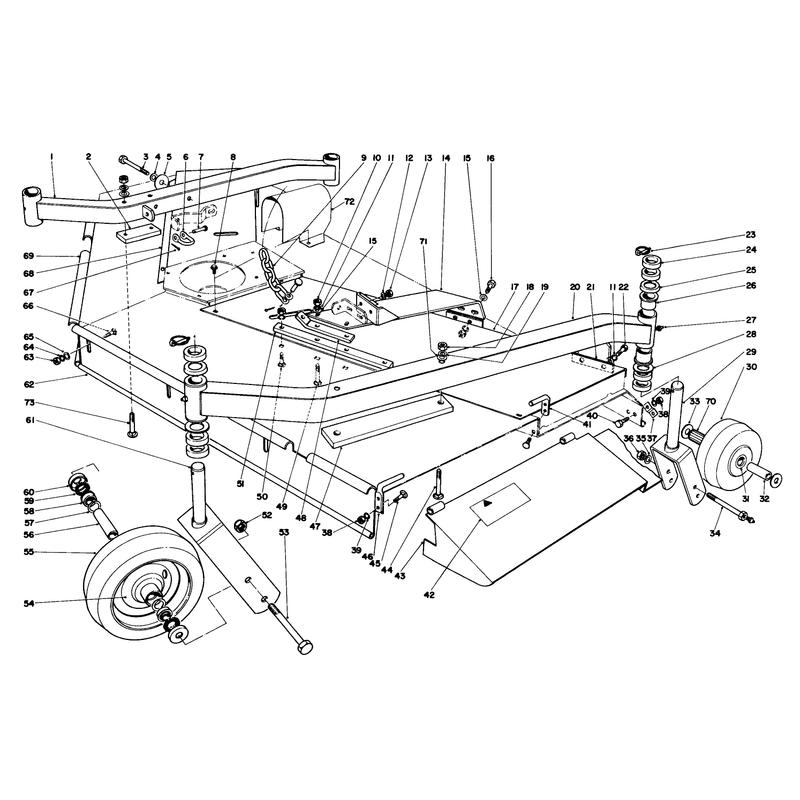 Cutting Unit Castor Wheel and Deflector Assembly