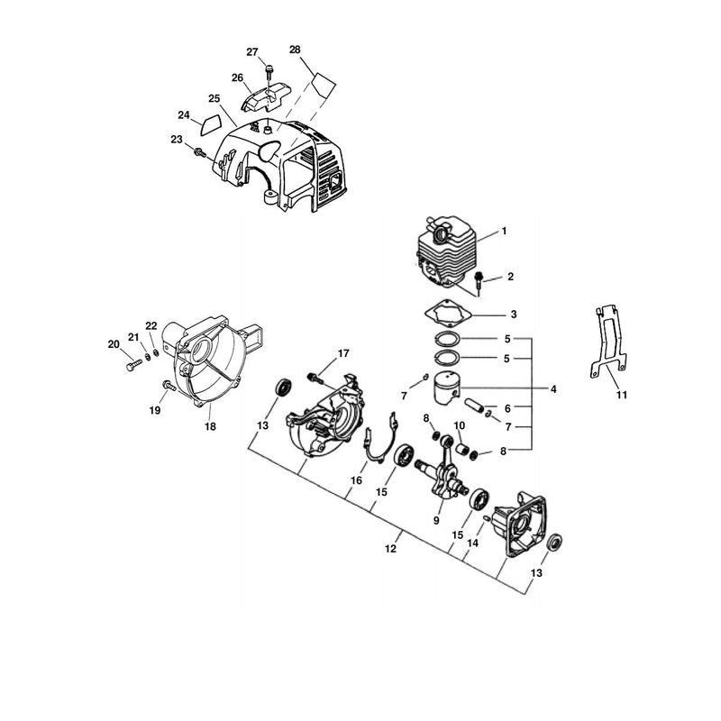 ENGINE\EXTERNAL, INTERNAL, CRANKCASE, FAN HOUSING, CYLINDER COVER