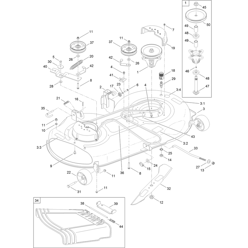 46 Inch Deck Assembly