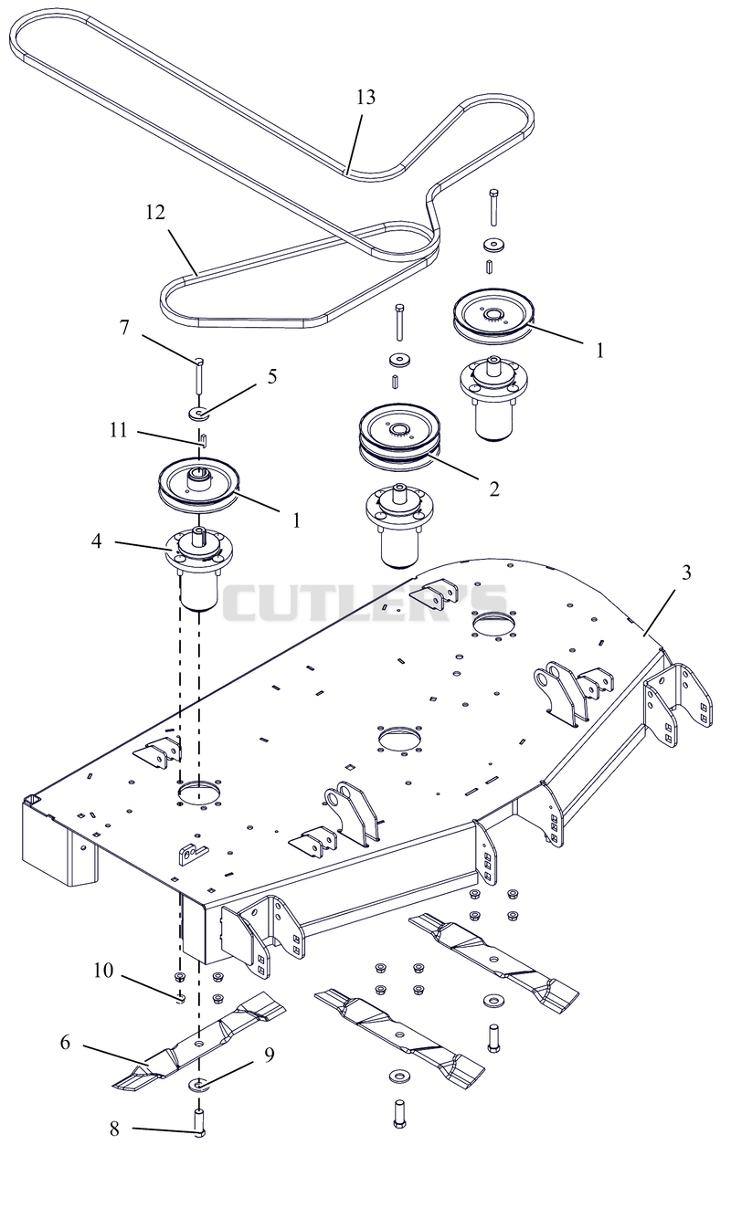 Deck Belts Blades and Spindles - 48"