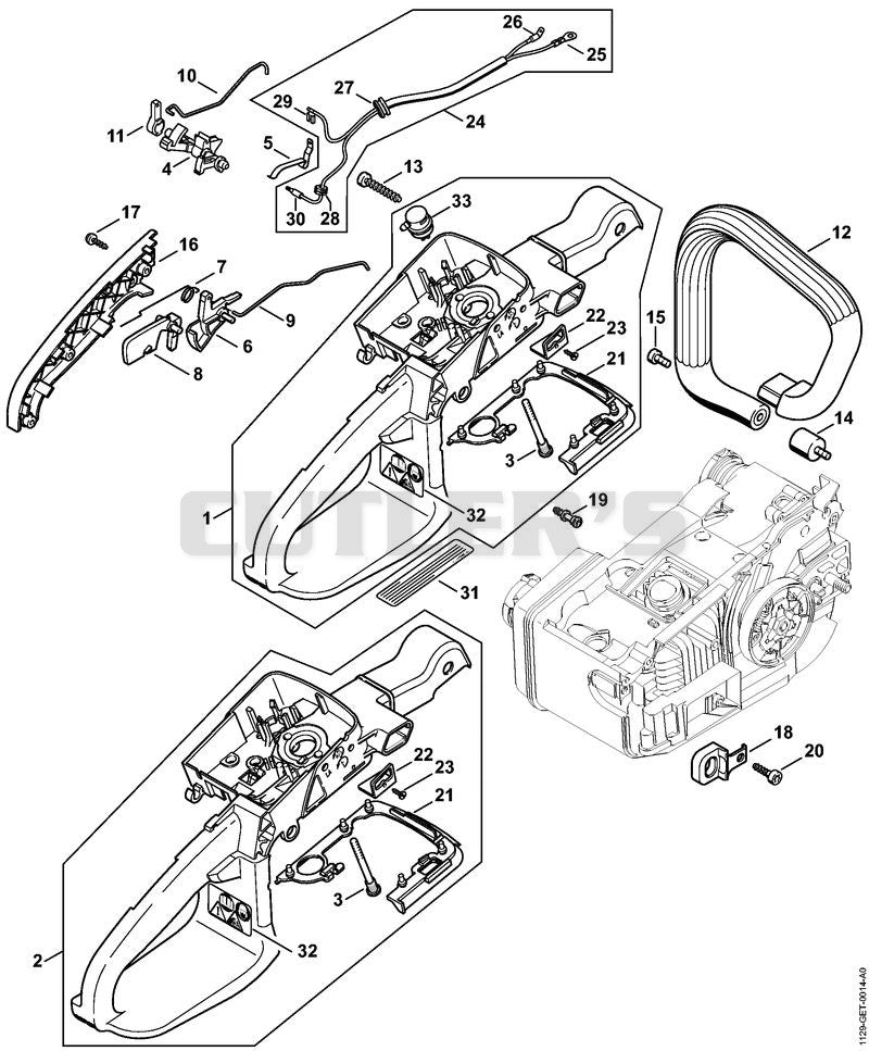 Handle housing MS 200