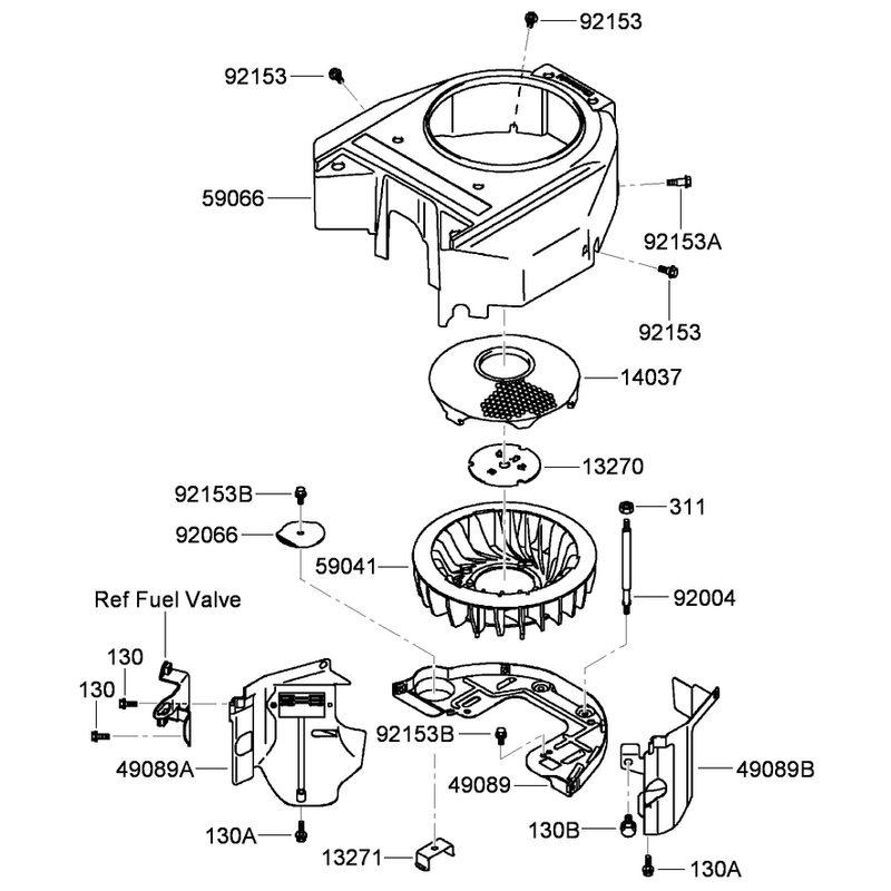 Cooling Equipment Assembly  Kawasaki FH541V-FS23