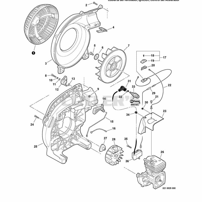 Fan Cover, Ignition,Throttle Control