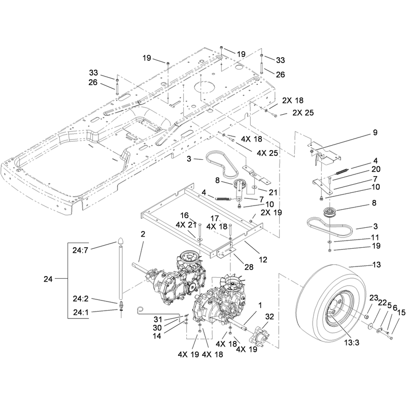 Hydro and Belt Drive Assembly