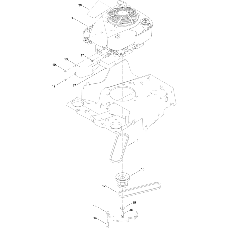 Engine and Belt Assembly