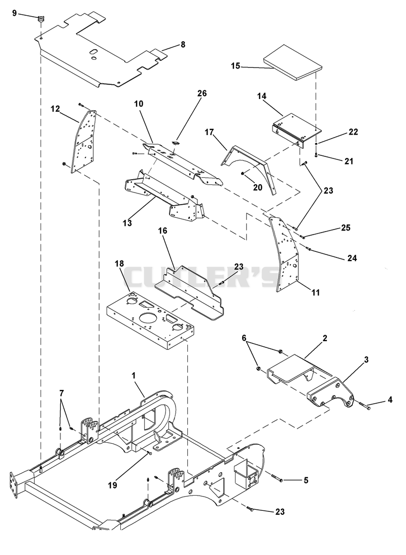 Main Frame, Traction Deck And Console