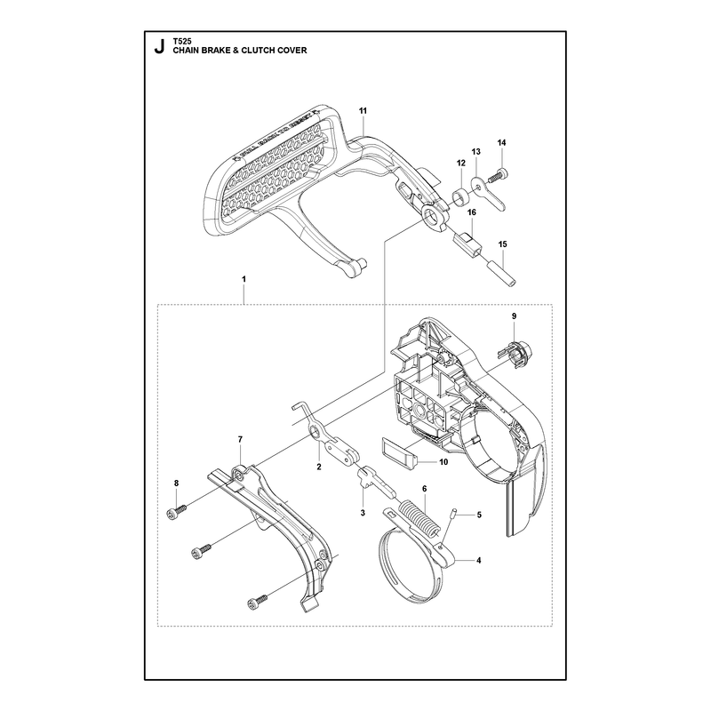 CHAIN BRAKE AND CLUTCH COVER