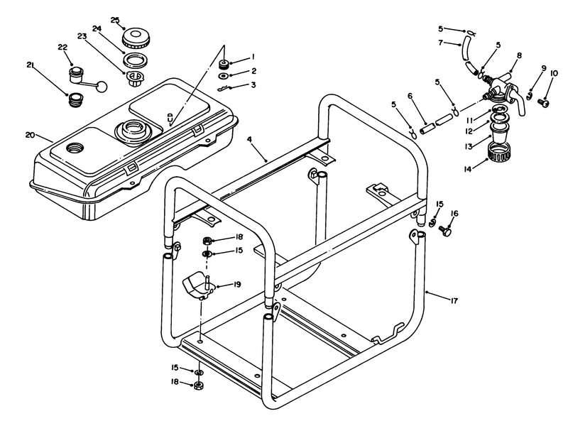 Fuel Tank and Frame Assembly
