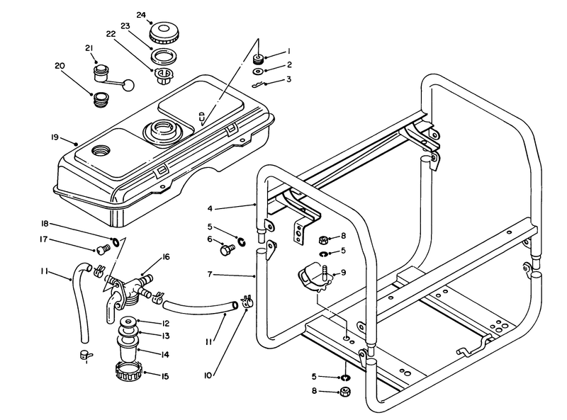 Fuel Tank and Frame Assembly