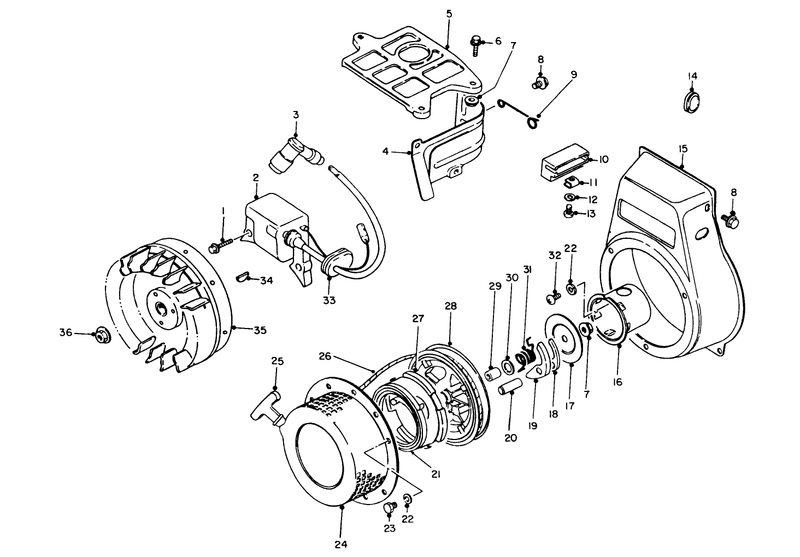 Recoil Starter Magneto