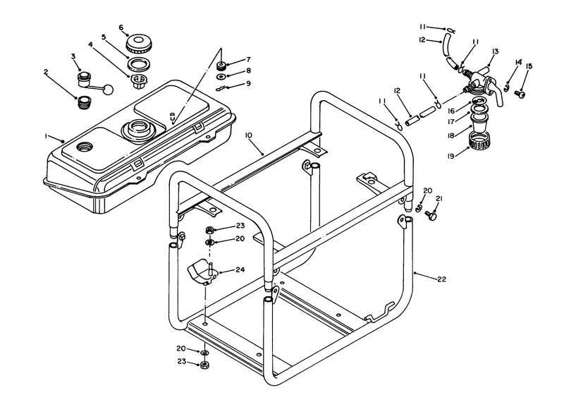 Fuel Tank and Frame Assembly