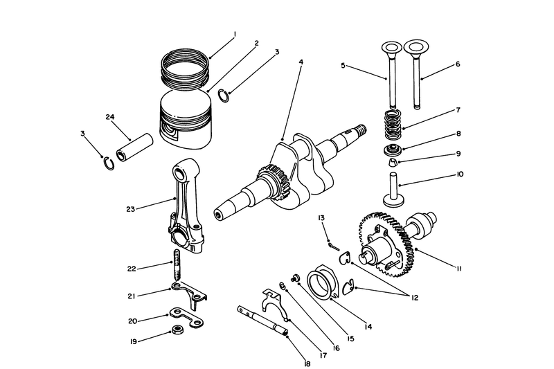 Crankcase and Cam Shaft Assembly