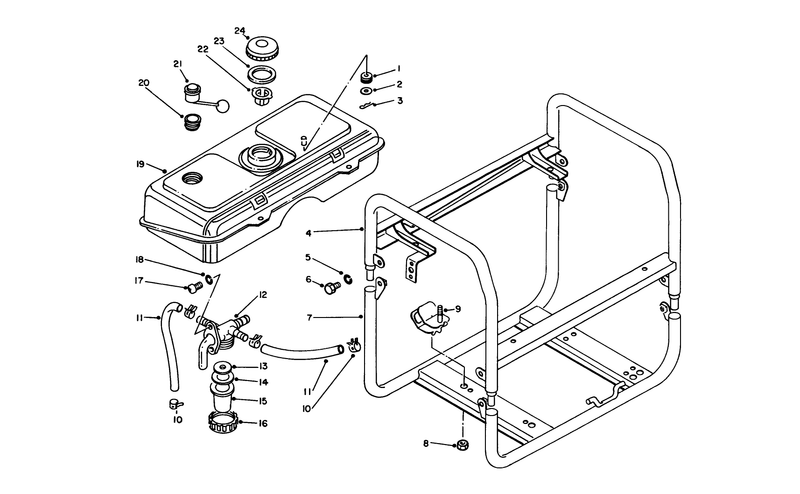 Fuel Tank and Frame Assembly