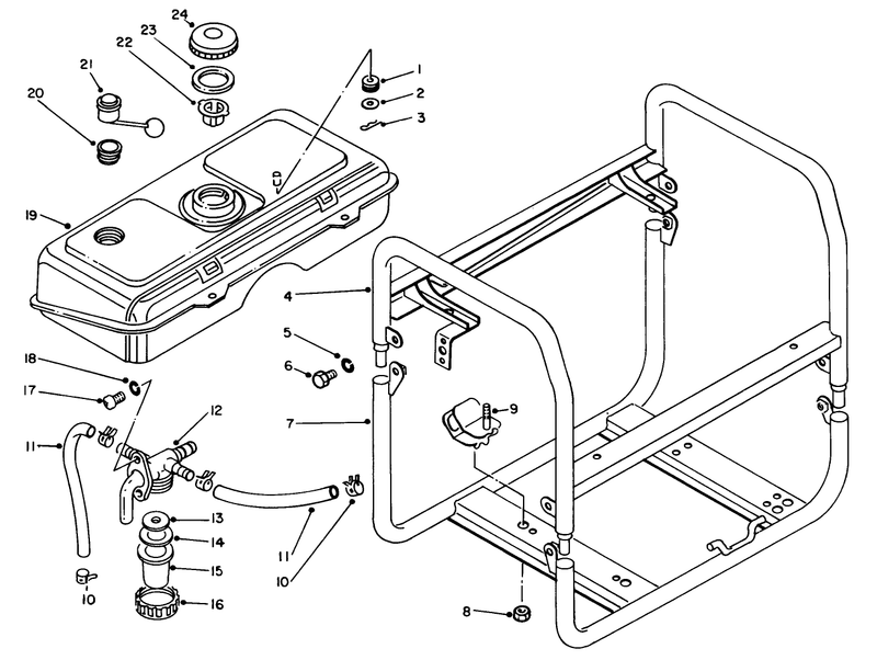 Fuel Tank and Frame Assembly