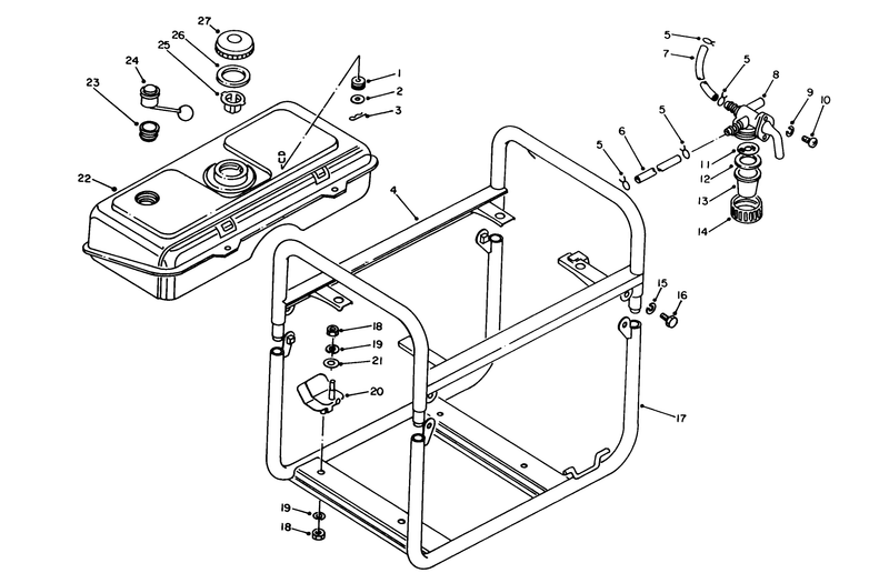 Fuel Tank and Frame Assembly