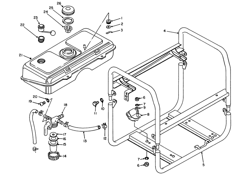 Fuel Tank and Frame Assembly