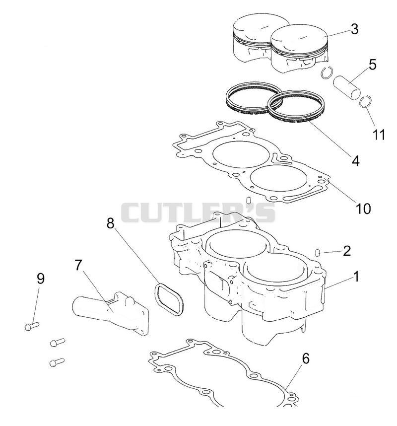 Engine, Cylinder and Piston