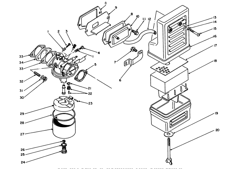 Air Cleaner and Carburetor Assembly