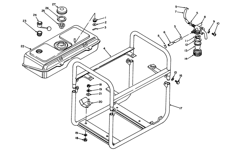 Fuel Tank and Frame Assembly