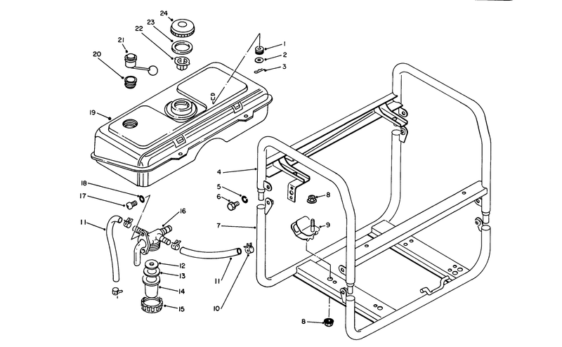 Fuel Tank and Frame Assembly