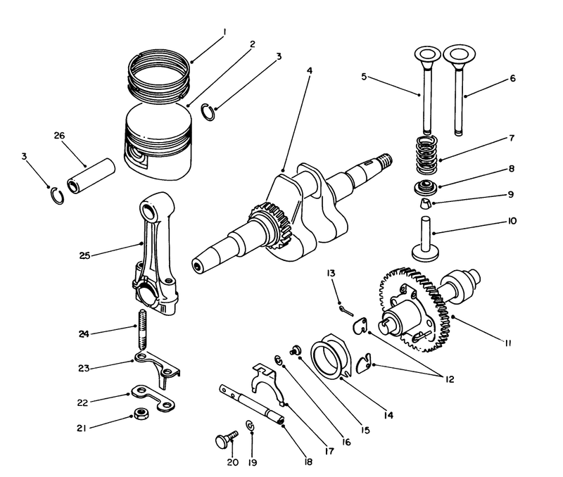 Crankshaft and Camshaft Assembly