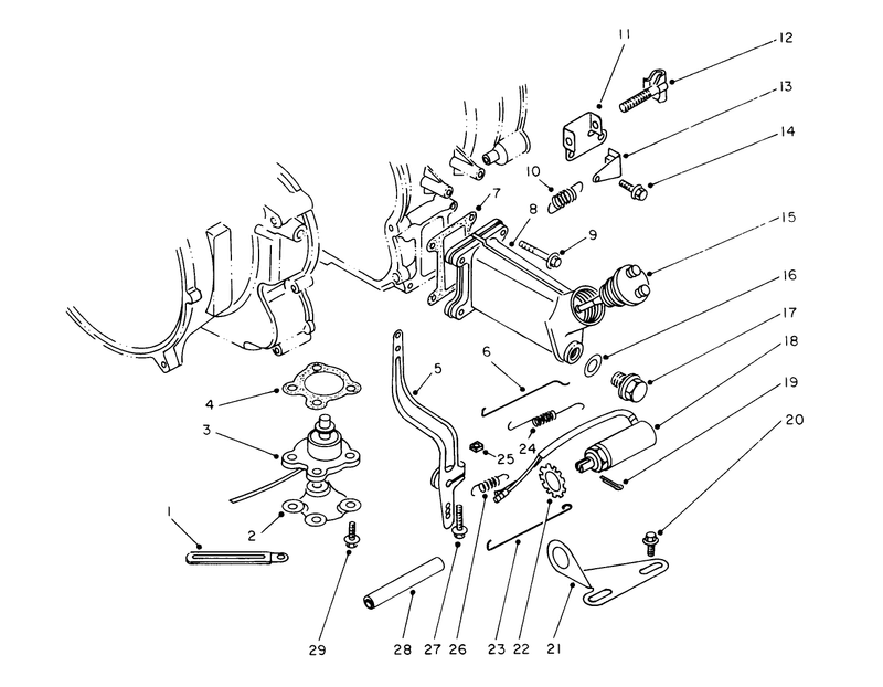 Throttle Control and Oil Fill Assembly
