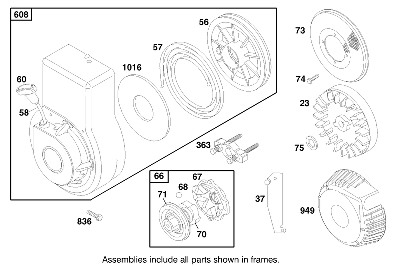Engine Briggs and Stratton Model 92252-0129-02
