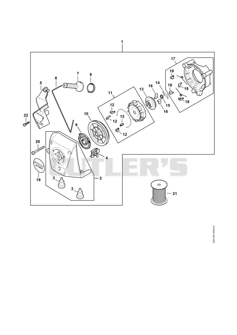 Rewind starter BR 800 C