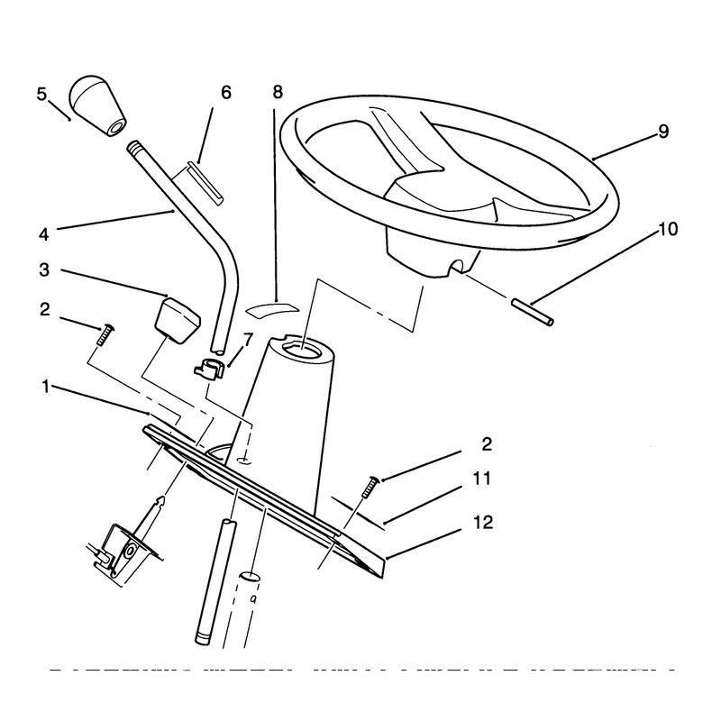 Steering Wheel and Console Assembly