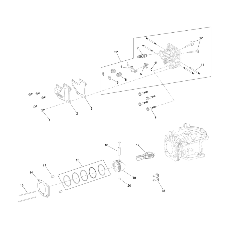 Piston and Cylinder Head Assembly