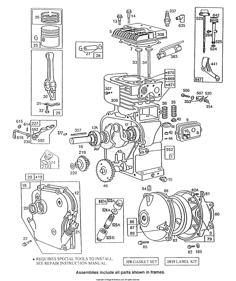 Cylinder,GearCase,Piston Grp
