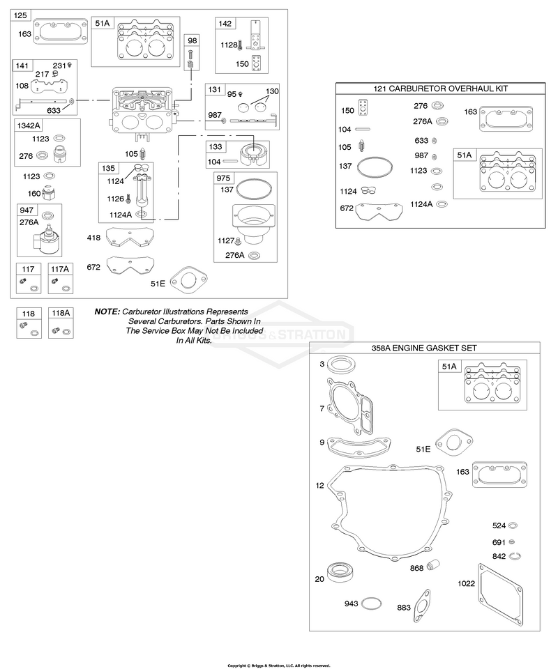 Carburetor, Gasket Set - Engine, Kit - Carburetor Overhaul