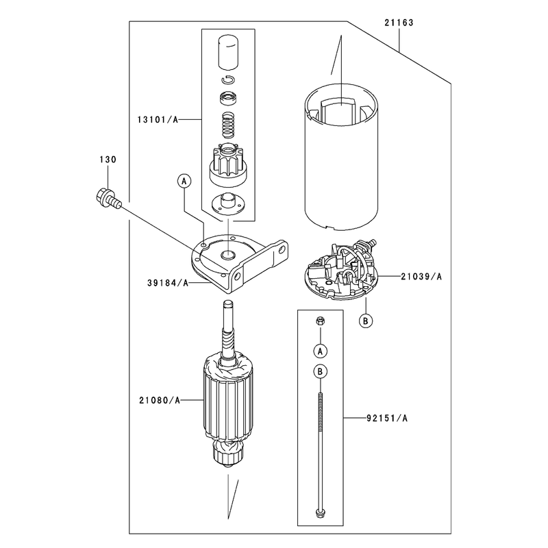 Starter Assembly Kawasaki FH500V-ES10