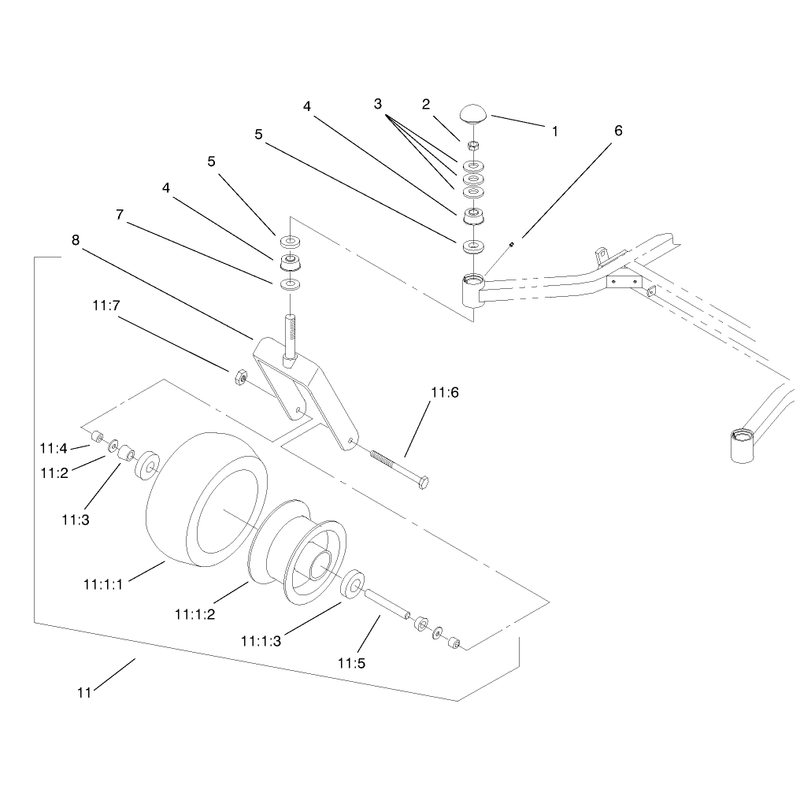Caster and Wheel Assembly
