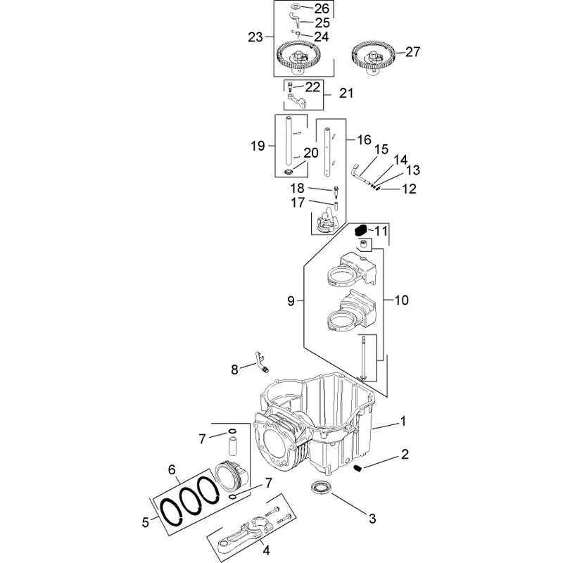 Crankcase Assembly Kohler SV540-0019
