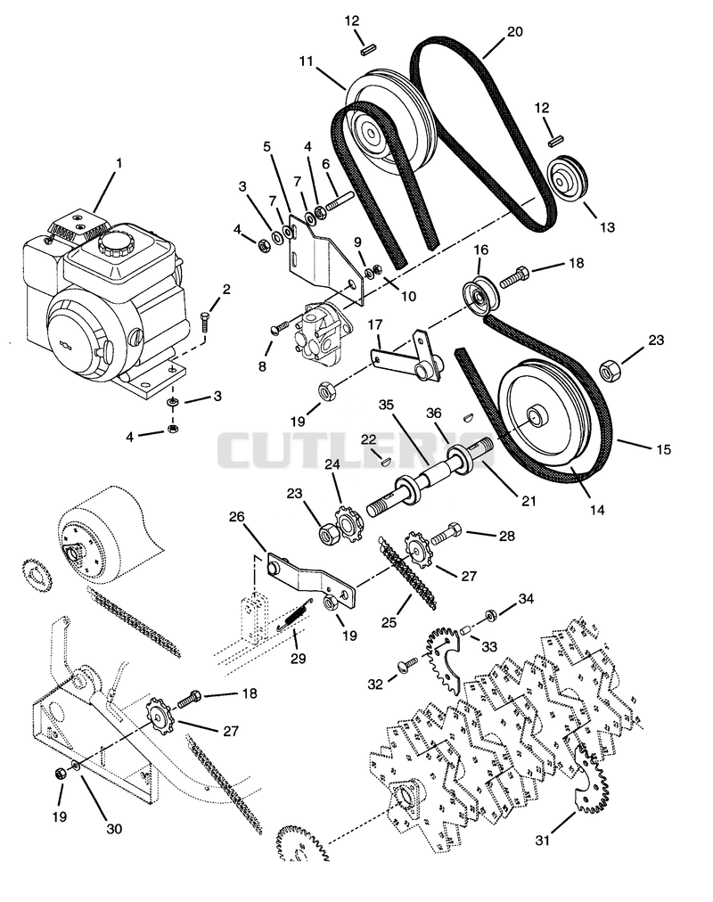 ENGINE AND DRIVE