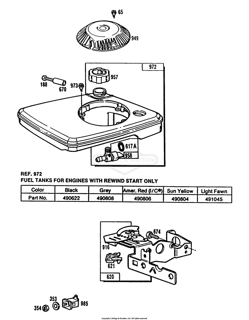 Fuel Tank Assy, Control Brkt
