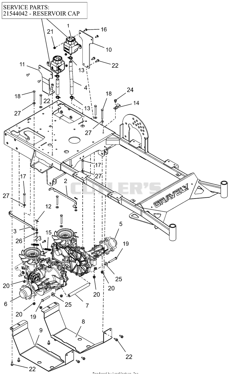 Transaxles and Guards - 36"