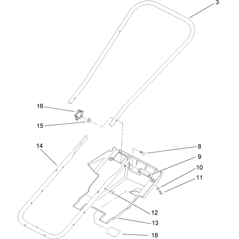 Handle and Lower Shroud Assembly
